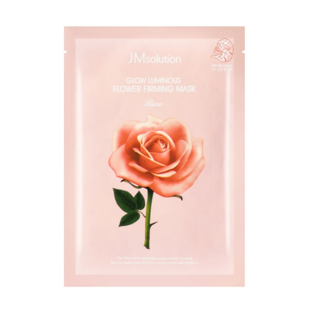 Тканинна маска для обличчя JMsolution Glow Luminous Flower Firming Mask Rose, 30 мл