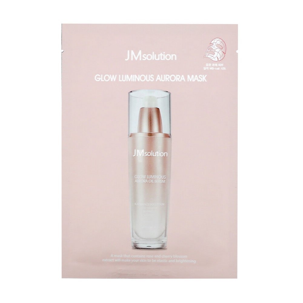 Тканинна маска для обличчя JMsolution Glow Luminous Aurora Mask з перлами та трояндою, 30 мл